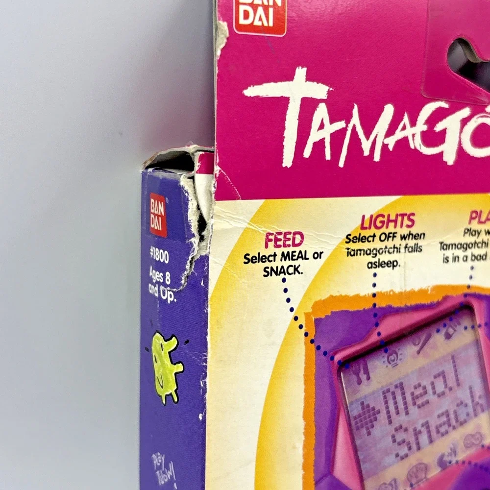 Tamagotchi Original Virtual Pet Pink Purple 1997 New In Box Vintage Retro Bandai
